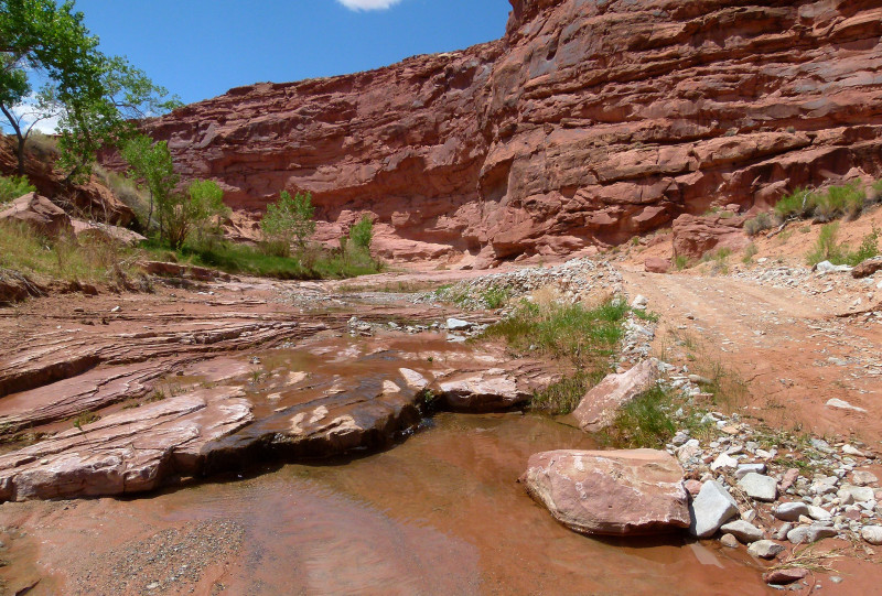 nice water in mid-canyon
