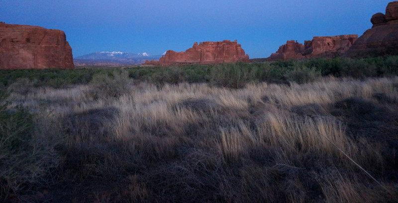 twilight in Arches